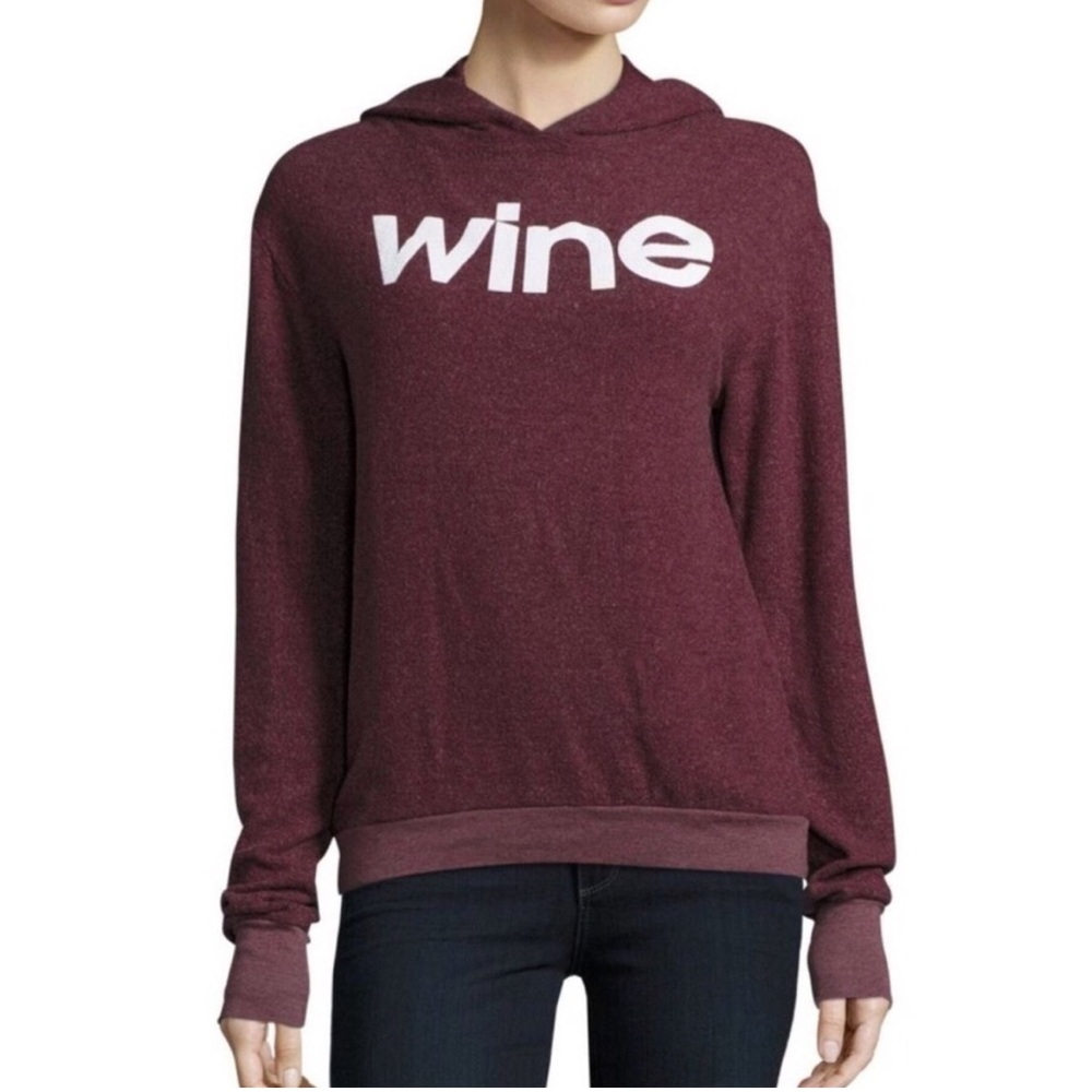 Vintage Rare Wildfox wine sweatshirt hoodie shirt Y2K Italian Vino red Merlot